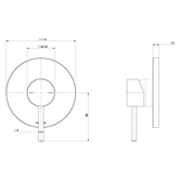 Pina Shower/Wall Mixer Trim Kit Only - Chrome